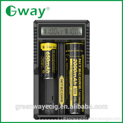 Authentic 1000mA / 500mA Output 18650 Battery Charger USB management Nitecore UM20 vs Nitecore D2